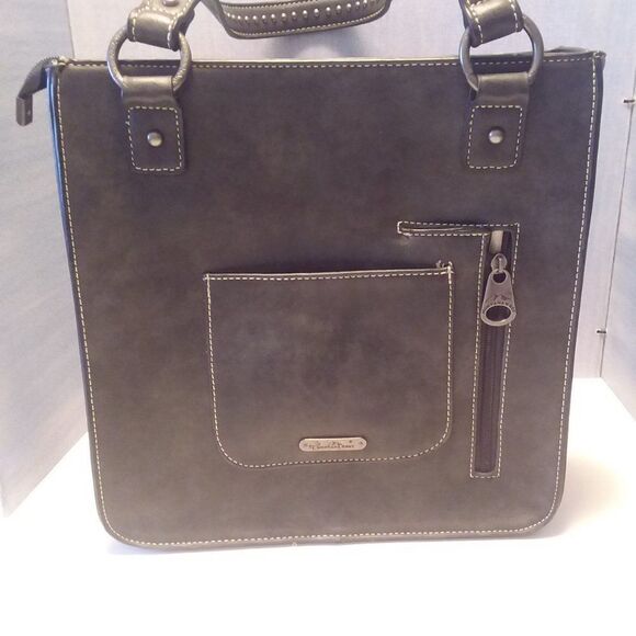 Montana West Black and Gray Shoulder Bag - Picture 12 of 15